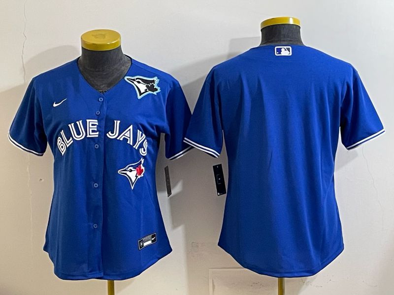 Women 2025 Toronto Blue Jays Blank Blue Game Nike MLB Jersey style 04
